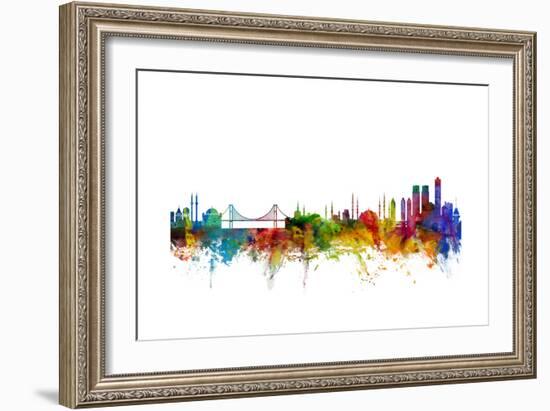 Istanbul Turkey Skyline-Michael Tompsett-Framed Art Print