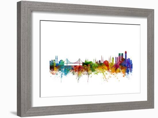 Istanbul Turkey Skyline-Michael Tompsett-Framed Art Print