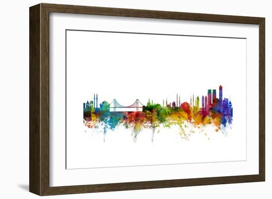 Istanbul Turkey Skyline-Michael Tompsett-Framed Art Print