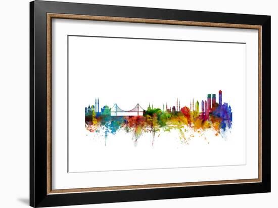 Istanbul Turkey Skyline-Michael Tompsett-Framed Art Print