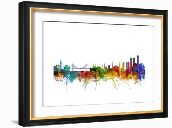 Istanbul Turkey Skyline-Michael Tompsett-Framed Art Print