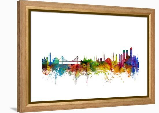 Istanbul Turkey Skyline-Michael Tompsett-Framed Stretched Canvas