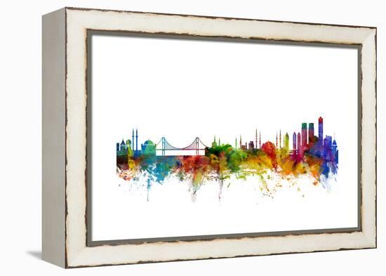 Istanbul Turkey Skyline-Michael Tompsett-Framed Stretched Canvas