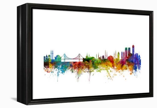 Istanbul Turkey Skyline-Michael Tompsett-Framed Stretched Canvas