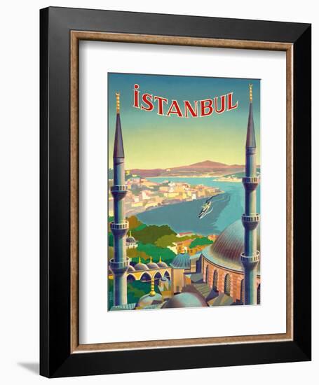 Istanbul, Turkey - Through the Minarets of a Mosque-Tar?k Uzmen-Framed Art Print