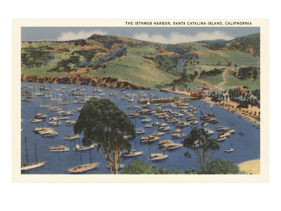Isthmus Harbor Catalina California Art Print Art Com