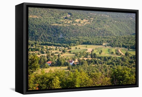 Istria County, Croatia. Agricultural landscape near Brest Pod Uckom.-null-Framed Premier Image Canvas
