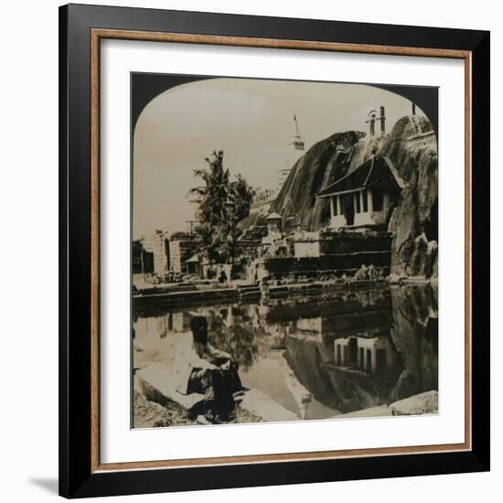 'Isuruminiya, an ancient and picturesque rock temple in the heart of Ceylon', 1907-Unknown-Framed Photographic Print