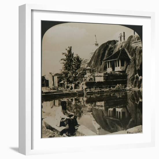 'Isuruminiya, an ancient and picturesque rock temple in the heart of Ceylon', 1907-Unknown-Framed Photographic Print