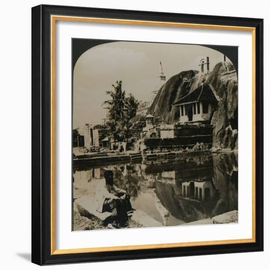 'Isuruminiya, an ancient and picturesque rock temple in the heart of Ceylon', 1907-Unknown-Framed Photographic Print