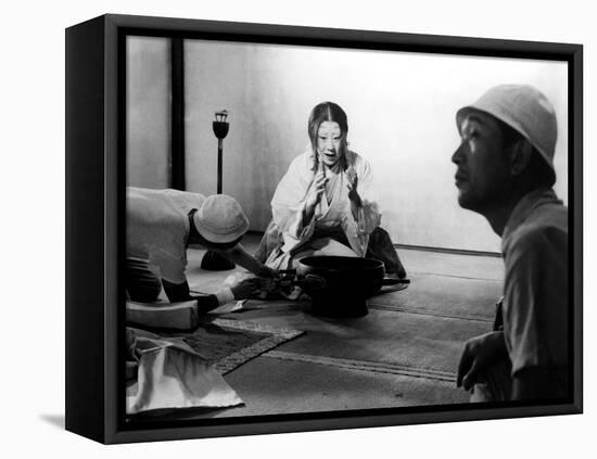 Isuzu Yamada, Director Akira Kurosawa On The Set Of Throne Of Blood, (AKA Kumonosu Jo), 1957-null-Framed Stretched Canvas