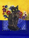 Cat and Tulips II (Chat Tulipes II)-Isy Ochoa-Giclee Print