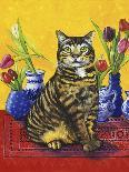 Cat and Tulips II (Chat Tulipes II)-Isy Ochoa-Giclee Print