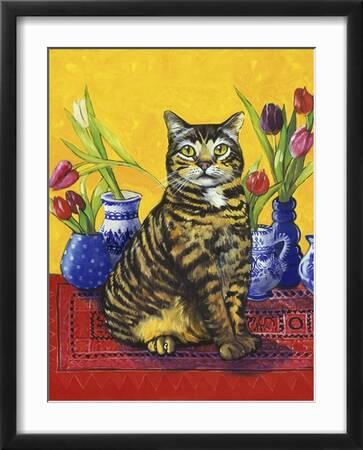 Feline Repose – Original Signed Limited Edition Cat Art Print By Simon Rudd (5x7)