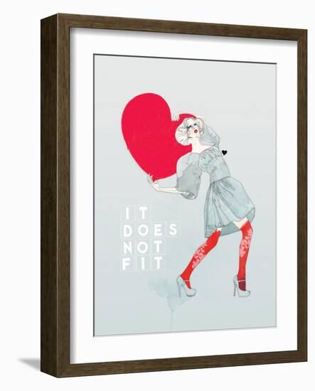 It Does Not Fit-Mydeadpony-Framed Art Print