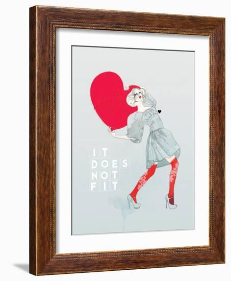 It Does Not Fit-Mydeadpony-Framed Art Print