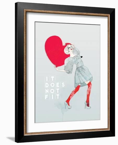 It Does Not Fit-Mydeadpony-Framed Art Print