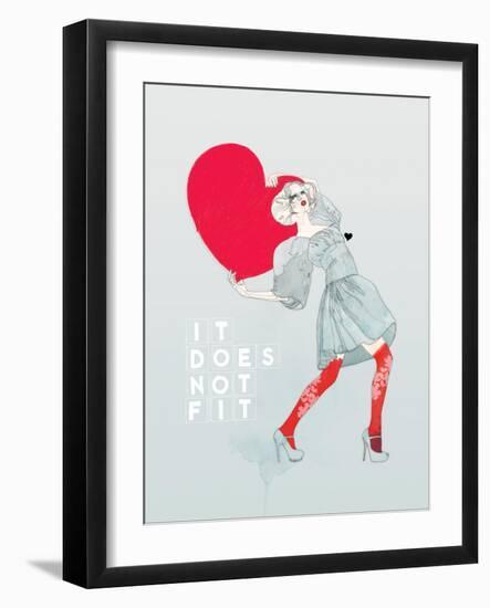 It Does Not Fit-Mydeadpony-Framed Art Print