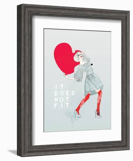 It Does Not Fit-Mydeadpony-Framed Art Print