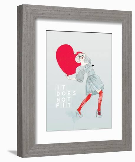 It Does Not Fit-Mydeadpony-Framed Art Print