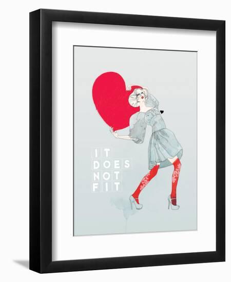 It Does Not Fit-Mydeadpony-Framed Art Print