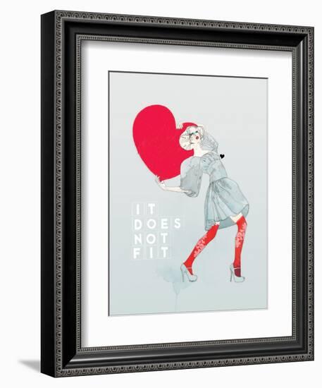 It Does Not Fit-Mydeadpony-Framed Art Print