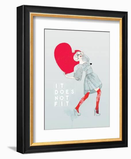 It Does Not Fit-Mydeadpony-Framed Art Print