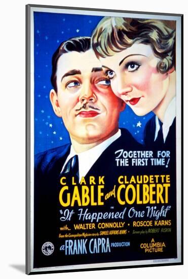It Happened One Night, Clark Gable, Claudette Colbert, 1934-null-Mounted Photo