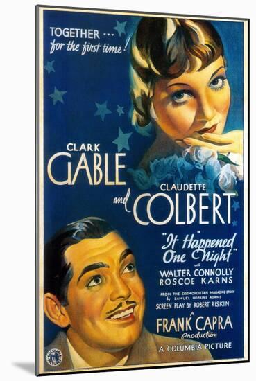 It Happened One Night, Directed by Frank Capra, 1934-null-Mounted Giclee Print