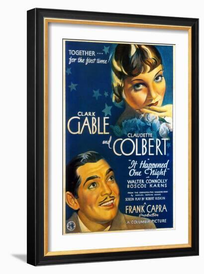 It Happened One Night, Directed by Frank Capra, 1934-null-Framed Giclee Print