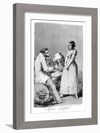 It Is Better to Be Lazy, 1799-Francisco de Goya-Framed Giclee Print