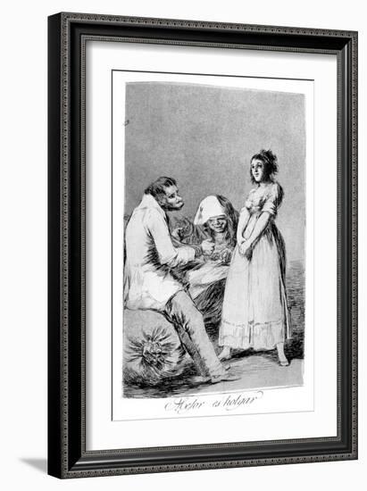 It Is Better to Be Lazy, 1799-Francisco de Goya-Framed Giclee Print