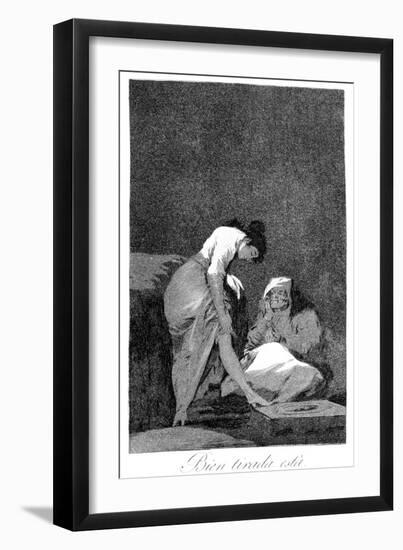 It Is Nicely Stretched, 1799-Francisco de Goya-Framed Giclee Print