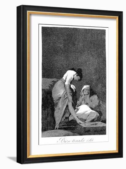 It Is Nicely Stretched, 1799-Francisco de Goya-Framed Giclee Print