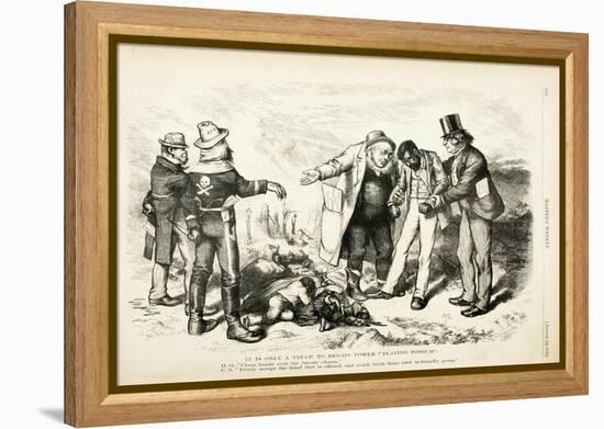 It Is Only a Truce to Regain Power/ Playing Possum, 1872-Thomas Nast-Framed Premier Image Canvas