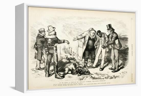 It Is Only a Truce to Regain Power/ Playing Possum, 1872-Thomas Nast-Framed Premier Image Canvas