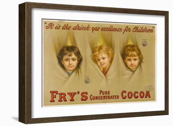 It Is the Drink Par Excellence for Children. Fry's Pure Concentrated Cocoa-null-Framed Giclee Print