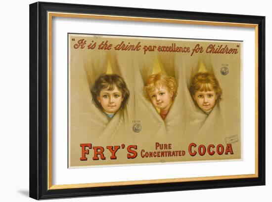 It Is the Drink Par Excellence for Children. Fry's Pure Concentrated Cocoa-null-Framed Giclee Print