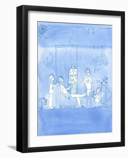 It is the Will of God that We Fulfil Our Duties towards Our Immediate Family, 2002 (W/C on Paper)-Elizabeth Wang-Framed Giclee Print