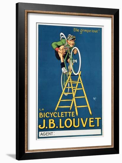 'It'Ll Climb Anything', Advertisement for the J.B. Louvet Bicycle-Michel, called Mich Liebeaux-Framed Giclee Print