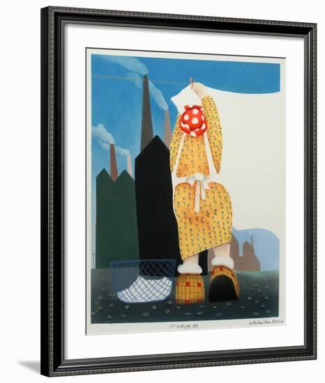 It's a Drying Day-Mackenzie Thorpe-Framed Collectable Print