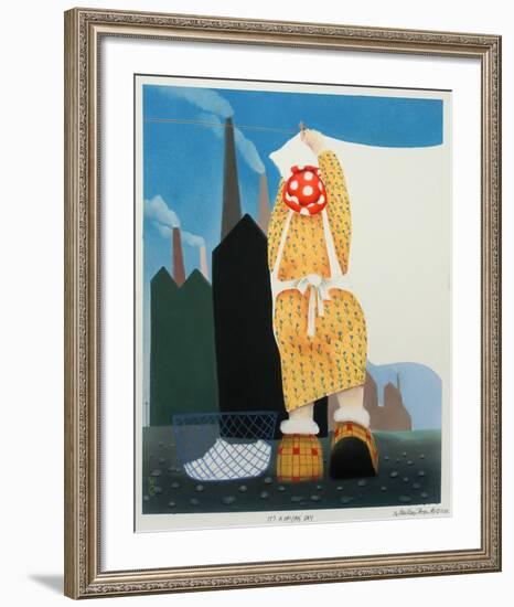 It's a Drying Day-Mackenzie Thorpe-Framed Collectable Print