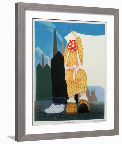 It's a Drying Day-Mackenzie Thorpe-Framed Collectable Print