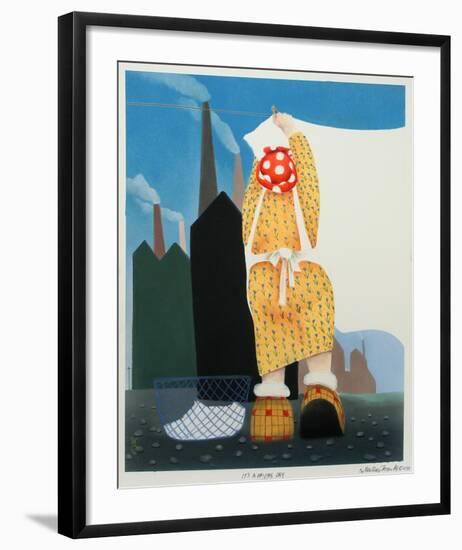 It's a Drying Day-Mackenzie Thorpe-Framed Collectable Print