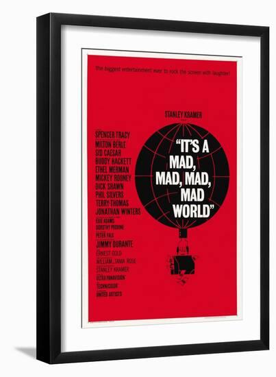 "It's a Mad, Mad, Mad, Mad World" 1963, Directed by Stanley Kramer-null-Framed Giclee Print