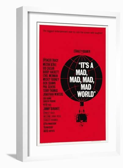 "It's a Mad, Mad, Mad, Mad World" 1963, Directed by Stanley Kramer-null-Framed Giclee Print