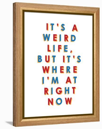 It's a Weird Life, But it's Where I'm at Right Now-null-Framed Stretched Canvas