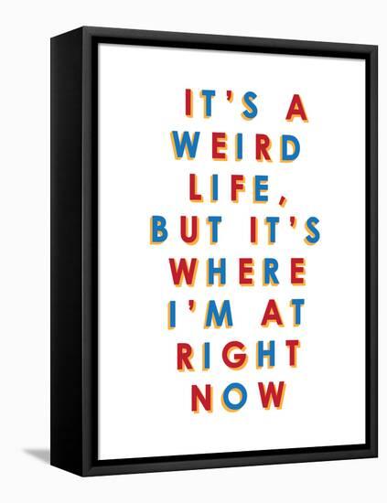 It's a Weird Life, But it's Where I'm at Right Now-null-Framed Stretched Canvas