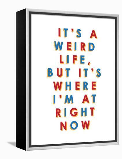 It's a Weird Life, But it's Where I'm at Right Now-null-Framed Stretched Canvas