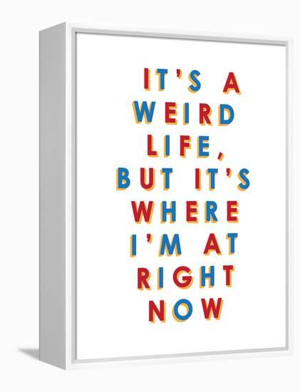 It's a Weird Life, But it's Where I'm at Right Now-null-Framed Stretched Canvas